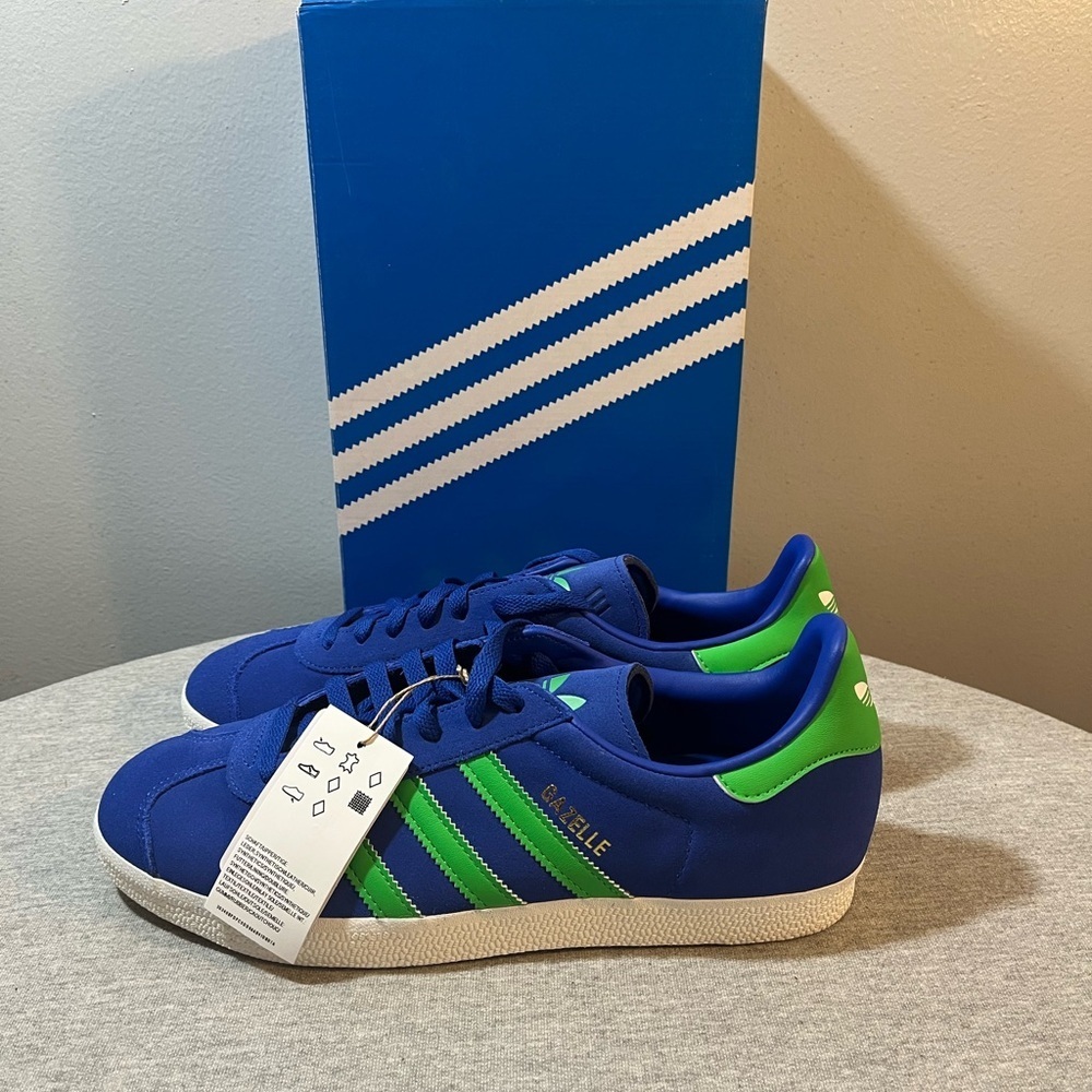 Adidas Originals Gazelle Suede Royal Blue Energy Sneakers Men’s Size 9.5 JH5389‌ - Picture 5 of 11